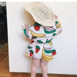 Брендовая скандинавская летняя хлопковая клубника, детский комбинезон, юбка для выхода на улицу, платье, скандинавский стиль