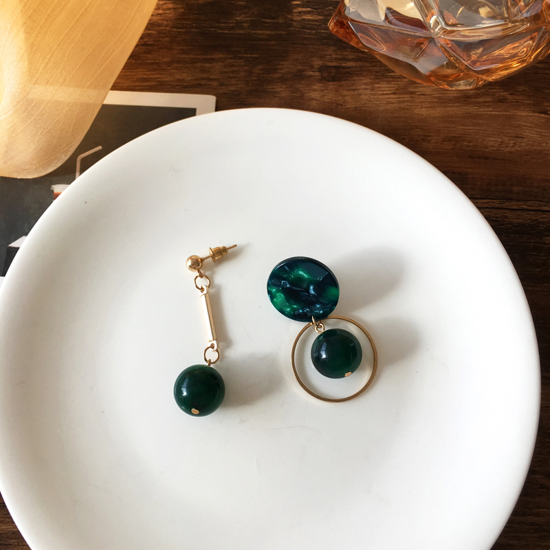 Deep KhakiSpecial Offer feedback temperament Spring and summer new pattern love Pearl Earrings Sweet Versatile Earrings Collection girl Ear Studs Ear clip