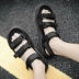 Giày nam chính hãng Bailun mới mùa hè 2019 Xu hướng mới Giày thể thao thông thường Giày đế xuồng dành cho sinh viên bãi biển Velcro - Sandal Sandal