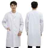 Белый халат, химический лонгслив для школьников, униформа врача для работы, короткий рукав, делается под заказ, с печатью вашего логотипа