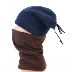 Ngoài trời lông cừu bib nam và nữ thiết lập mũ trùm đầu mùa đông đa chức năng thể thao cưỡi mũ trùm mặt nạ ấm mũ