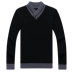 Áo len len cổ cao nửa cổ nam Hengyuanxiang dày 100% áo len cashmere nguyên chất trẻ trung và trung niên xu hướng áo thu đông - Áo len