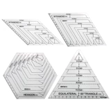 Одежда полигона лоскутная линейка версии режущая линейка Rhomicine Ulter -Tape Hexagonal Ruler Randmade Rhatel Rate Prosing Ruler Ruler Ruler Ruler