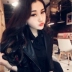 Da phụ nữ đoạn ngắn mùa xuân và mùa thu pu leather jacket áo khoác da thời trang Hàn Quốc kích thước lớn xe máy nữ sinh viên trang trí ve ...