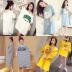 Mùa hè đồ ngủ nữ Hàn Quốc phiên bản của nightdress của cô gái ngọt ngào kích thước lớn ít phụ nữ có thể mặc thể thao và giải trí lỏng dịch vụ nhà vay cotton Đêm đầm