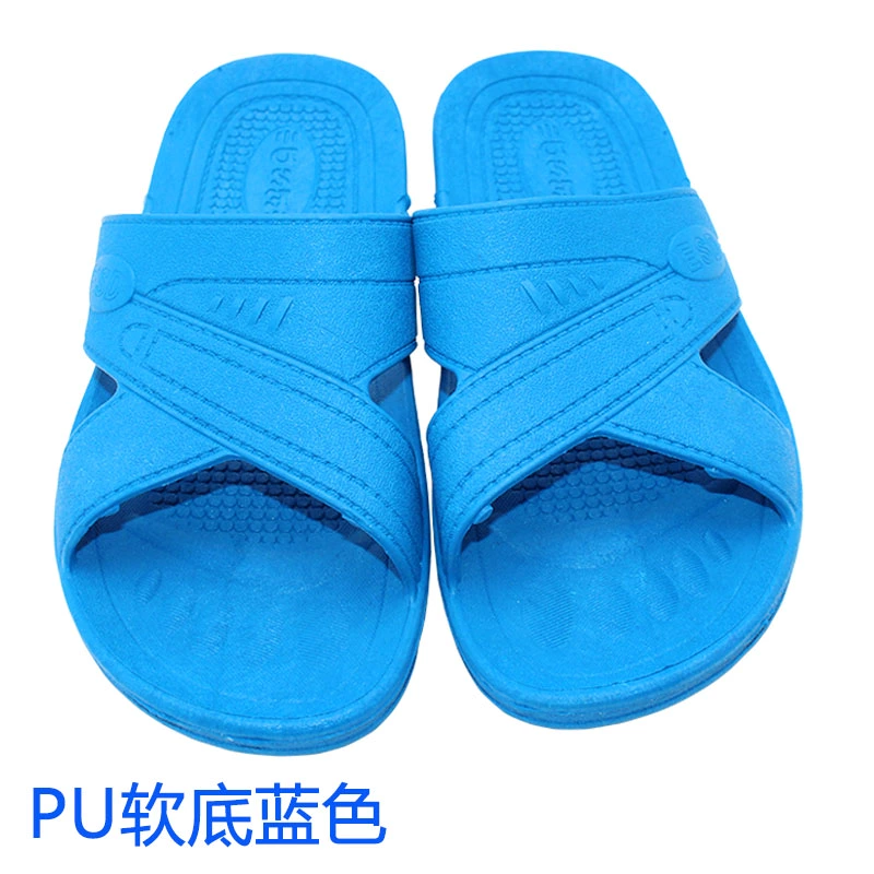 SPU dép chống tĩnh điện màu xanh đen mùa hè giày đế mềm không bụi sáu lỗ thực phẩm nhà máy sản xuất giày bán hàng trực tiếp 