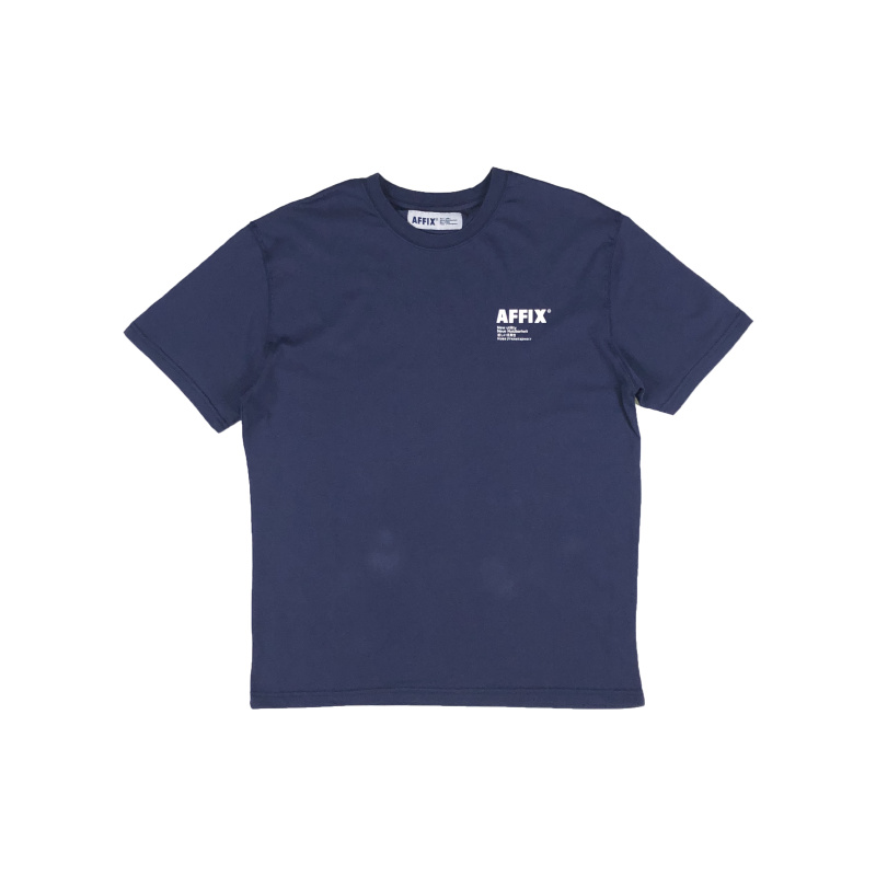 Navy BlueAFFIX easy Minority Sense of design Simple style letter KIKO Short sleeve Internet celebrity ins Chaopai men and women lovers T-shirt
