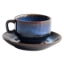 Campanulaceae gốm cốc cà phê và chiếc đĩa đặt sáng tạo cốc ăn sáng trà chiều phong cách Nhật Bản retro đơn giản đồ dùng màu xanh ly uống cafe độc đáo Cà phê