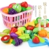 Nhà bé Mô Phỏng Trái Cây và Rau Quả Cắt Cô Bé Cắt Hàng Loạt Trẻ Em Đồ Chơi Nhà Bếp bộ đồ chơi nhựa Đồ chơi gia đình