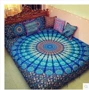 Ấn độ Peacock Xanh Mandala Tấm Thảm Chống Xám Tường Chăn Bohemian Art Cho Thuê Trang Trí Vải Khăn Trải Bàn Rèm Cửa thảm trang trí