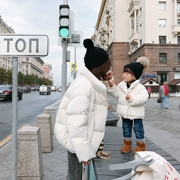 LUSON cha mẹ xuống áo khoác mùa đông 2018 mới nữ triều xuống áo khoác ấm cho bé xuống áo khoác