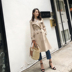 TAKIYA custom 2018 mới Paris đường phố khí chất thanh lịch dài nhẹ áo khoác kaki gió nữ áo khoác len cardigan Trench Coat