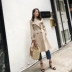 TAKIYA custom 2018 mới Paris đường phố khí chất thanh lịch dài nhẹ áo khoác kaki gió nữ Trench Coat