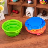 Питомец экологически чистый силиконовый чаша Новая собака открытая портативная складная чаша и универсальная миска для собак