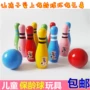 Giáo dục cho trẻ em bowling đồ chơi thiết lập trẻ em giáo dục sớm bằng gỗ bowling 2-10 tuổi đồ chơi tương tác bộ bowling