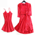 Vài bộ đồ ngủ mùa hè nam ngắn tay quần nightdress robe red newlyweds cưới đồ ngủ cô dâu trang điểm mặc quần áo gown bộ bông ấp áp mùa đông nam nữ Cặp đôi