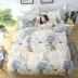 Bao phủ quilt cover mảnh duy nhất bông cotton đôi 200x230 ký túc xá sinh viên tấm ga trải giường 1.2 m ba mảnh đặt bốn mảnh chăn hè everon Quilt Covers