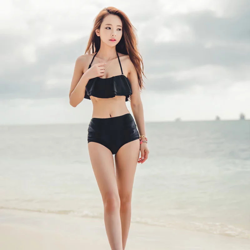 Swimwear, sexy split push up bra