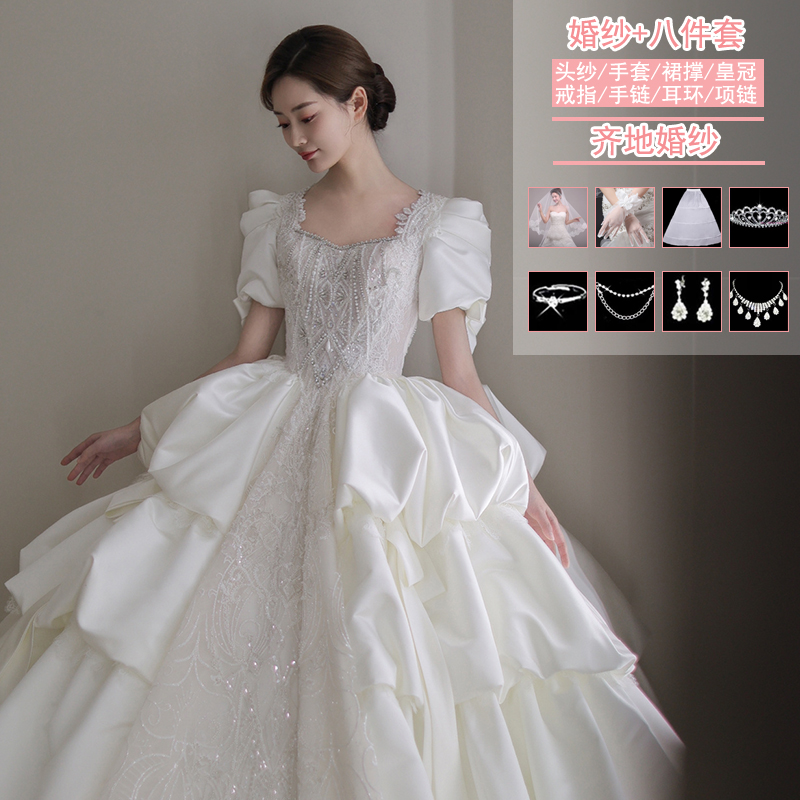  XXL+White land model (wedding dress+eight -piece set)   + $4.71 