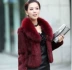 2018 mùa thu và mùa đông Haining áo khoác lông nữ Hàn Quốc phiên bản của tự trồng chống mùa giải phóng mặt bằng khuyến mãi giả fox fur collar ngắn thỏ tóc các mẫu áo lông đẹp Faux Fur