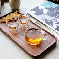 WEIS lựa chọn gỗ óc chó đen tấm gỗ vuông lớn mà không cần nối log khay trái cây khay Nhật Bản khay trà bộ đồ ăn - Tấm khay đựng ấm chén bằng gỗ đẹp
