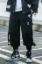 11bbsdusk quần thủy triều quốc gia nam overalls lỏng hip-hop thủy triều thương hiệu chức năng streamer giản dị ins chân quần thủy triều - Quần mỏng