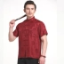 Ba thay đổi thương hiệu Qiantang Quần áo Trung Quốc Cửa hàng quần áo nam lụa nặng Fu Fu cổ áo nhỏ đứng cổ áo Tang phù hợp với mùa hè - Trang phục dân tộc thời trang nữ Trang phục dân tộc