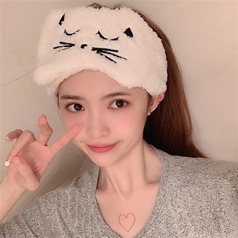 [Magic Embroidered Cat] Whitethe republic of korea wash one 's face Hair band lovely Simplicity Internet celebrity Place a mask on the face Headband hair hoop female Hair bundle Headwear Headband Gargle Make up