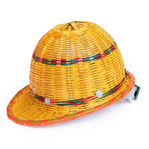 竹编安全帽夏天四季透气工地施工帽建筑工程藤编安全头盔劳保男女