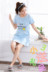 Mùa hè nightdress ngắn tay bông cô gái vest dây đeo đồ ngủ sinh viên dễ thương phim hoạt hình có thể mặc ladies home dịch vụ Đêm đầm