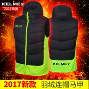 2017 mới Carl beauty down vest ngắn áo khoác thể thao mùa đông ấm áp mùa đông trùm đầu xuống áo khoác vest