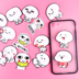 Acrylic phim hoạt hình dễ thương QQ WeChat vui biểu hiện gói vỏ điện thoại di động vá trâm treo đồ trang trí DIY huy hiệu tùy chỉnh Trâm cài