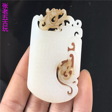 Украшения на шею 收藏明清仿古玩玉器古董玉壁白玉老玉高古玉把件龙凤挂件吊坠玉佩