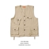 Mùa hè Nhật Bản Ami 咔叽 vest nam thương hiệu thủy triều Mỹ retro hip hop nhiều túi áo khoác không tay - Dệt kim Vest