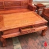 Đồ gỗ gụ Việt Nam gỗ hồng mộc Miến Điện cuộn 6 bộ ghế sofa trái cây lớn bằng gỗ hồng mộc rắn gỗ cổ - Bộ đồ nội thất
