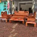 Gỗ hồng mộc Burmese đồng bằng ánh sáng 123 bộ ghế sofa kết hợp của sáu trái cây gỗ hồng lớn Ming phong cách gỗ gụ cổ điển - Bộ đồ nội thất