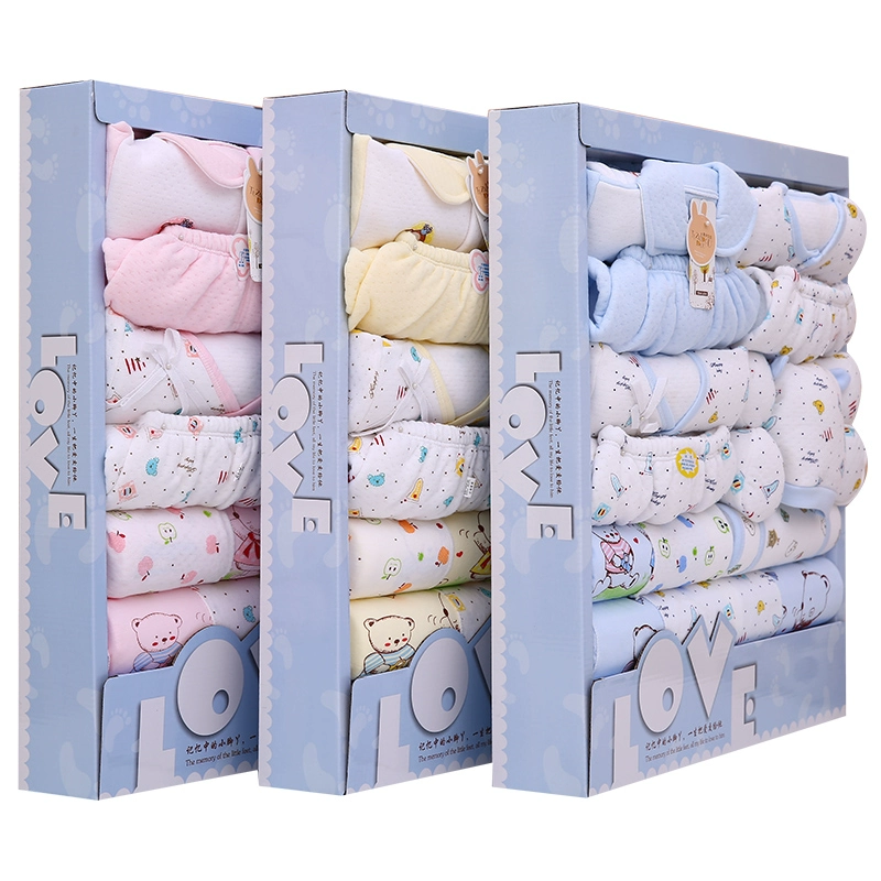 Quà tặng sơ sinh cho bé Bộ đồ lót hộp quà tặng 0-3 tháng Quần áo cotton sơ sinh cho bé - Bộ quà tặng em bé