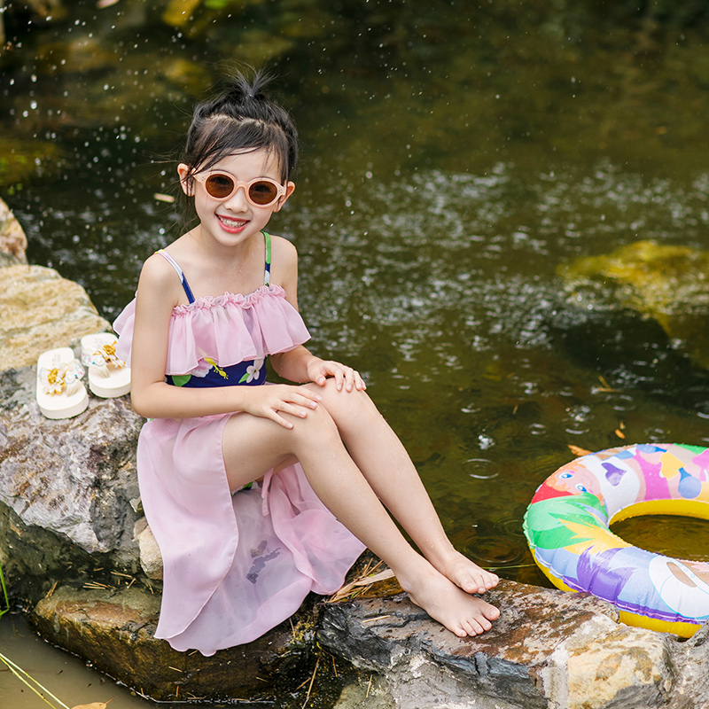 Girls Bikini Swimwear 2021 New Xia Yangqi Cute Super Fairy Children's Walk Show Korean Children's Swimwear