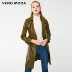 Vero Moda2019 mùa xuân mới dây da lợn dây đeo tay áo bảy điểm da nữ @ 319110512 - Quần áo da áo da nữ dáng dài Quần áo da