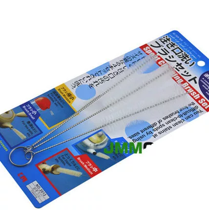 Японский ершик для бутылочки, комплект, щетка, моющее средство для бутылочек, заварочный чайник, трубочка, 4 предмета