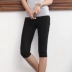 Của phụ nữ kẹo màu cắt quần cao eo xà cạp độ đàn hồi cao kích thước lớn quần bút chì quần bó mặc kích thước lớn Quần tây thường