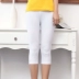 Của phụ nữ kẹo màu cắt quần cao eo xà cạp độ đàn hồi cao kích thước lớn quần bút chì quần bó mặc kích thước lớn