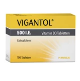 Теперь немецкий Merck Vigantol Baby VD Витамин D3 Детский кальций с добавлением D500 100 капсул