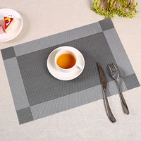 Phong cách châu Âu màu bàn ăn nhà placemat chính tả sọc PVC không trượt chống bỏng cách nhiệt mat mat bảng nhà hàng tối giản - Khăn trải bàn khăn trải bàn nhà hàng đẹp