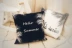 Bắc âu đơn giản màu đen và trắng hình học Tiếng Anh pillowcase đệm gối hiện đại phòng khách mô hình sofa phòng gối đệm