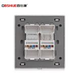 86 -0 -тип чернокожий два -компутерный сокет двойной компьютерный сетевой кабель сетевой кабель компьютер двойной сетевой сетевой панель