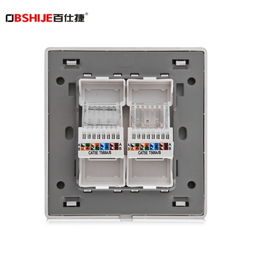 86 -0 -тип чернокожий два -компутерный сокет двойной компьютерный сетевой кабель сетевой кабель компьютер двойной сетевой сетевой панель