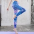 Quần yoga in màu nữ mùa thu đông thể thao bó sát eo cao chín điểm quần thể dục giảm béo hông tấm thảm tập gym Yoga