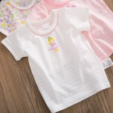 Японская бамбуковая тонкая дышащая хлопковая детская футболка с коротким рукавом, детский лонгслив, топ