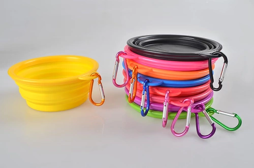 Портативная складная чаша для домашних животных кремниевые миски маленькие и маленькие собаки, кошки, миски для собак туристической водной миски